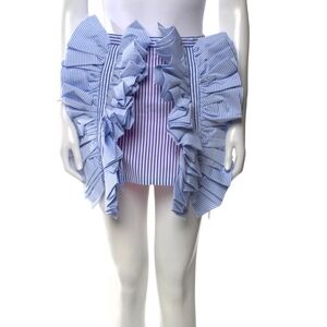 Neubyrne New striped ruffle mini skirt size L.